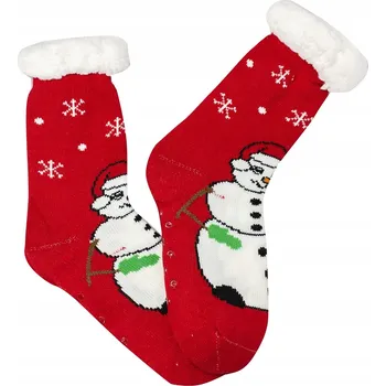 Pánské ponožky Vánoční ponožky ponožky zateplené protiskluzové DÁREK 36-38