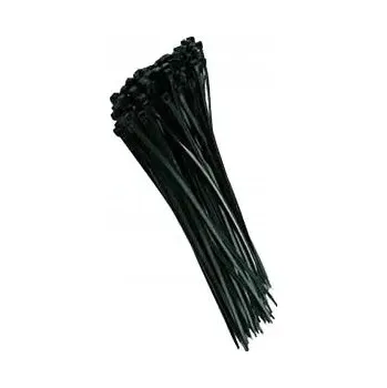 Stahovací páska Hadicová spona na kabely, 100 ks , barva: černá, šířka 4,8 mm, délka 25