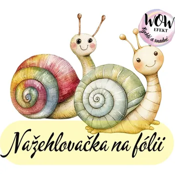 Nažehlovačky na fólii Nažehlovačka na fólii, ŠNECI - BAREVNÉ ULITY, 12,2 x 15,4 cm, 1 kus