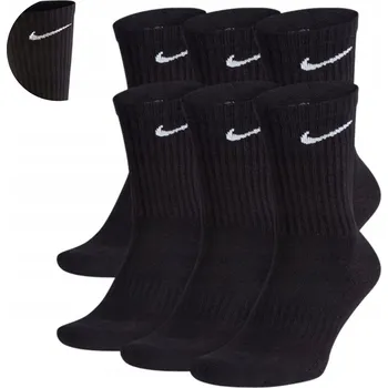 Pánské ponožky Ponožky Nike Value Cotton Crew, černé, velikost 41-44