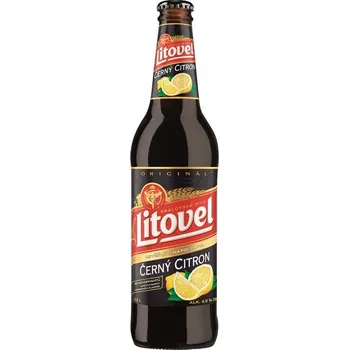 Pivo Litovel Černý Citron ALKO 0,5l