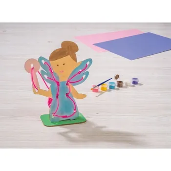 kreativní sada Kreativní sada s LED osvětlením malování nitkování víla 9 ks