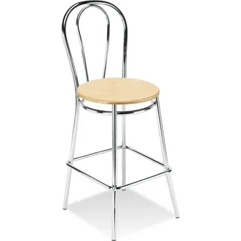 Barová židle Nowy Styl | Barová kovová židle TULIPAN wood - výprodej