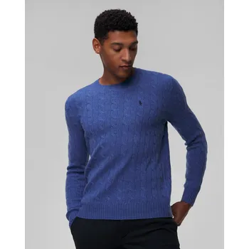 Pánský svetr Modrý Pánský Vlněný Svetr Polo Ralph Lauren 710876762-400