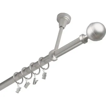 Garnýž Garnýž kovová jednořadá 16mm Kalisto satina 120 cm (do stropu / kroužky s žabkou)