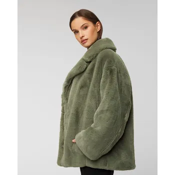 Dámský kabát Umělý Kožíšek Stand Studio Savannah 61477-dusty-mint