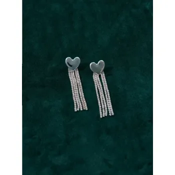 Náušnice Sinsay - Náušnice ve tvaru srdcí - sříbrná - 143FX-SLV - 143FX-SLV-ONE