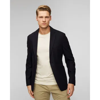 Pánské sako Tmavě Modré Pánské Vlněné Sako Hugo Boss P Hanry 50502537-404