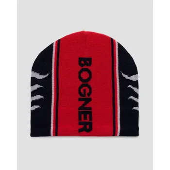 Čepice Vlněná Pánská čepice Bogner Hanno V Červené Barvě 91006087-565