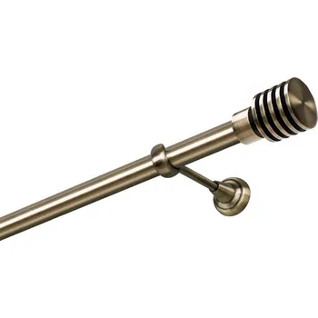 Garnýž Garnýž kovová jednořadá 25mm Talarki mosaz 130 cm (do stěny / na tunýlek - bez kroužků)