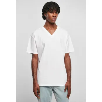Pánské tričko Organic Oversized V-Neck Tee - white 3XL
