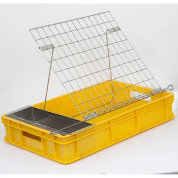 Odvíčkovací zařízení mechanické - Talíř odvíčkovací s nerez vaničkou-žlutý