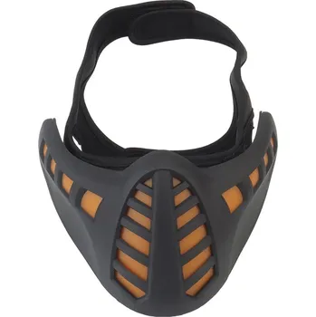 Karnevalová maska Imperator Tactical LED maska obličeje Cyberpunk s podsvícením - černá