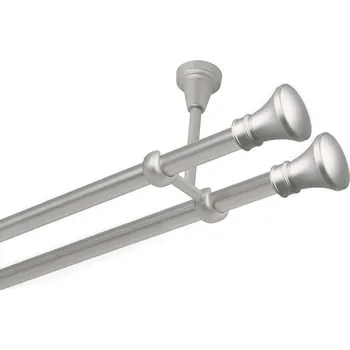 Garnýž Garnýž kovová dvouřadá 19mm Koloseo double satina 120 cm (do stropu / na tunýlek - bez kroužků)