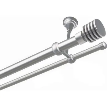 Garnýž Garnýž kovová dvouřadá 25/16mm Talarki satina 120 cm (do stropu / na tunýlek - bez kroužků)