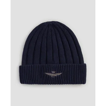 Čepice Tmavě Modrá Zimní čepice S Vyšívaným Logem Aeronautica Militare 252cu0063ul00485-8184
