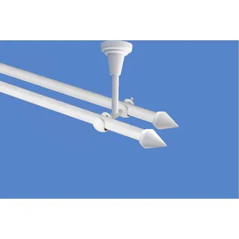 Garnýž Garnýž kovová dvouřadá 16mm Hrot double bílá 250 cm (do stropu / na tunýlek - bez kroužků)