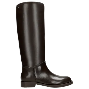 Dámské kozačky Hnědé Čokoládové Dámské Kozačky Z Lícové Kůže Wojas 7113252 41