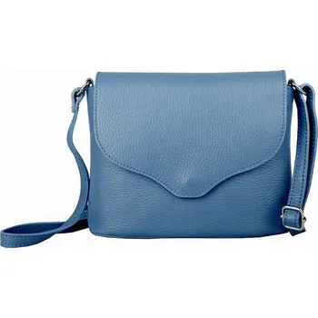 Kabelka Malá kožená džínově modrá crossbody kabelka Vera Pelle no. 61