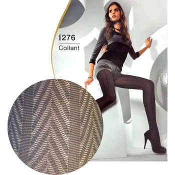 Dámské punčochy Levante VZOROVANÉ punčocháče silné 50 DEN vel. 3/L antracit