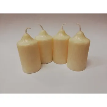 Svíčka Svíčka vonná z palmového vosku - sada 4 adventních svíček - bílá - kokos