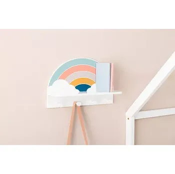Dětský pokoj Dětská polička s věšáky Duha