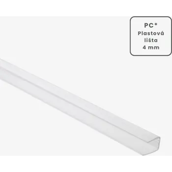 Stavební profil Ukončovací PC U profil 2,1m 4mm
