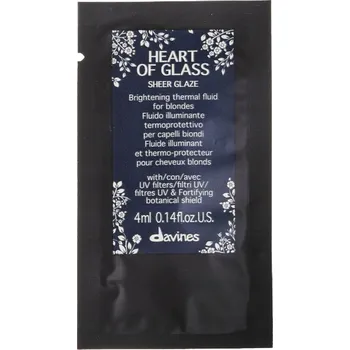 Vlasová regenerace Davines Heart Of Glass rozjasňující fluid pro zesvětlené vlasy 4 ml