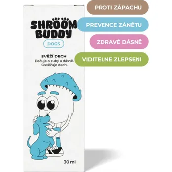 Péče o psí chrup Shroom Buddy Dogs - svěží dech 30 ml