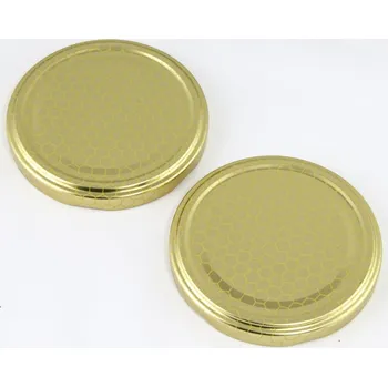 Víčko na zavařovací sklenici Víčko Twist off 82 zlaté včelí plást