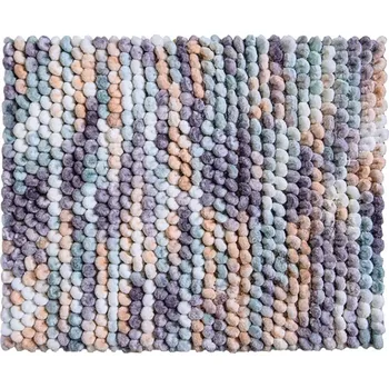 Koupelnová předložka GRUND Předložka koupelnová Punto 50x60 cm, stříbrná taupe