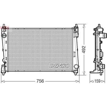 Chladič motoru Chladič, chlazení motoru DENSO DRM09178