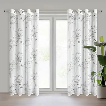 Záclona ArtFir Záclona SERMA K | bílá/stříbrná 140 x 250 cm