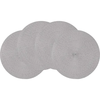 prostírání Altom Prostírání Straw šedá, pr. 38 cm, sada 4 ks