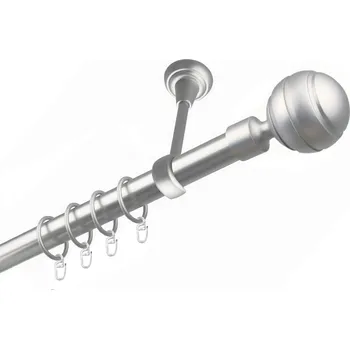 Garnýž Garnýž kovová jednořadá 25mm Paola satina 100 cm (do stropu / kroužky s háčkem)