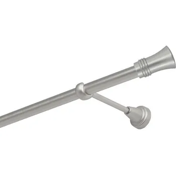 Garnýž Garnýž kovová jednořadá 16mm Capri satina 340 cm (do stěny / na tunýlek - bez kroužků)