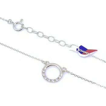 Náhrdelník Diante Zlatý řetízek s přívěskem s bílým zirkonem 31513824