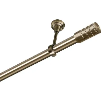 Garnýž Garnýž kovová jednořadá 25mm Cylinder crystal mosaz 440 cm (do stropu / na tunýlek - bez kroužků)