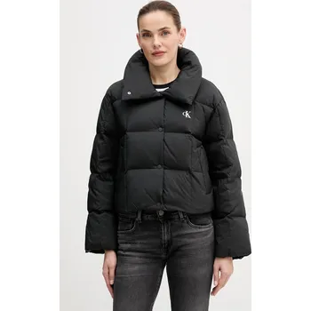 Péřová bunda Calvin Klein Jeans černá barva, zimní, LV044D521G 99X, vel. XXS