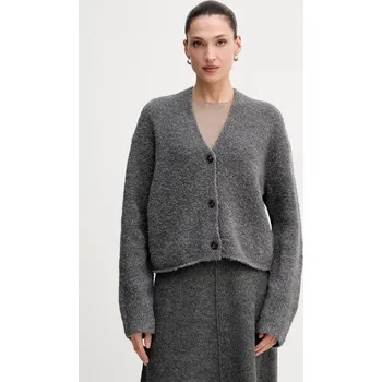 Dámský svetr Kardigan s příměsí vlny Marc O'Polo 510610961157 šedá 90X, vel. S
