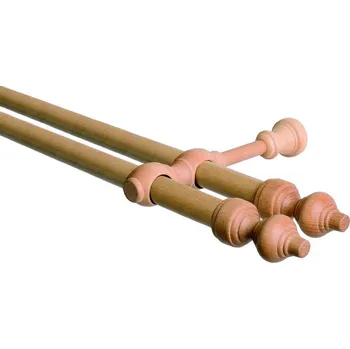 Garnýž Garnýž dvouřadá 28mm odstín buk 150 cm (do stěny / na tunýlek - bez kroužků)