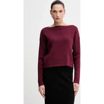 Dámský svetr Svetr z vlněné směsi Sisley dámský, vínová barva, 1KHTL106J 93X, vel. S