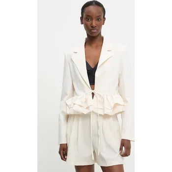 Dámské sako Sako Answear.LAB béžová barva, bez zapínání LD2221.hos 01X, vel. L