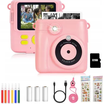 Digitální fotoaparát Dětský digitální fotoaparát HD s okamžitým tiskem NATYCHMIASTOWY