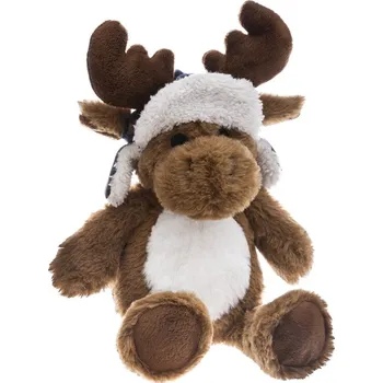 plyšák Atmosphera Plyšový sobík 25 cm Hnědý