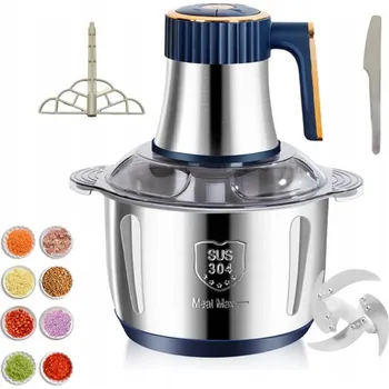 ELEKTRICKÝ MIXÉR NA MASO A ZELENINY MULTIFUNKČNÍ OCELOVÝ 5L