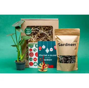 Gardners Vánoční dárková sada - Set Monstera deliciosa a substrát Monstera skvostná