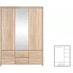 Šatní skříň BRW Kaspian SZF5D2S (Dub sonoma). 798018