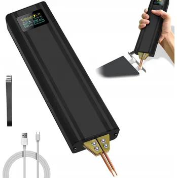 Svářečka Akumulátorová bodová svářečka Agoal 650 W s LCD displejem pro články