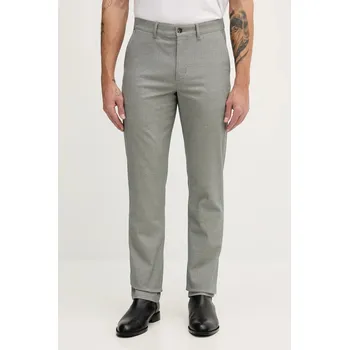Pánské kalhoty Kalhoty Tommy Hilfiger pánské, šedá barva, ve střihu chinos, MW0MW40265 97X, vel. 36/32
